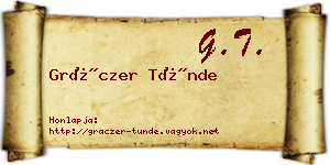 Gráczer Tünde névjegykártya